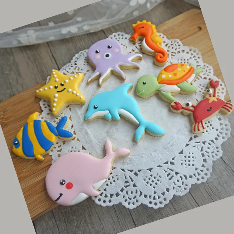 DIY Инструменты для выпечки fondant (сахарная) Пластиковая форма печенья прессформы