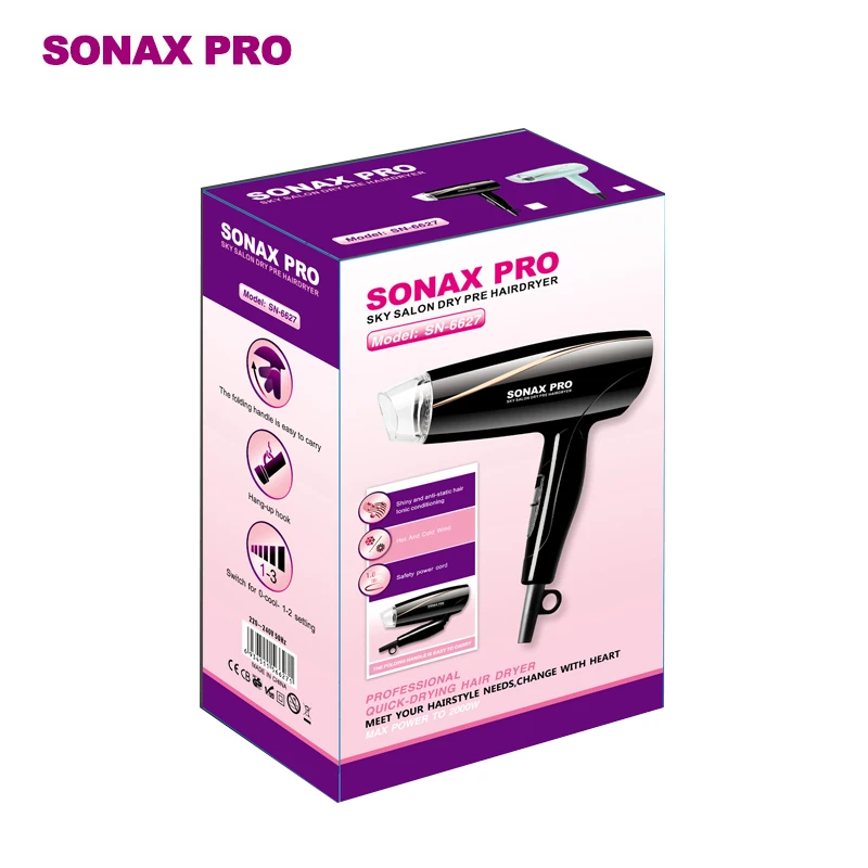 Новый мини фен для волос сушилка сухих DC мотор строительная Складная портативная