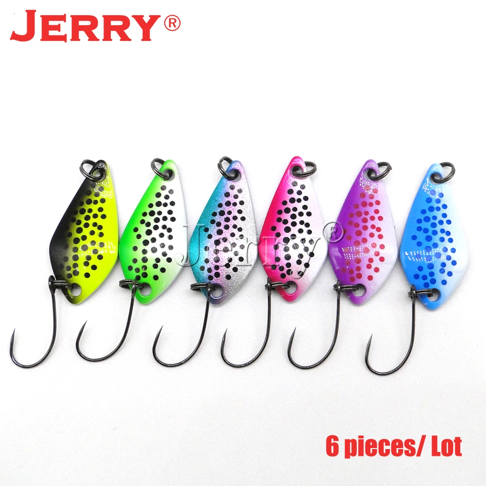 Jerry 6 шт. 2 5 г 3 качественная рыболовная приманка лососевая форель Щука микро