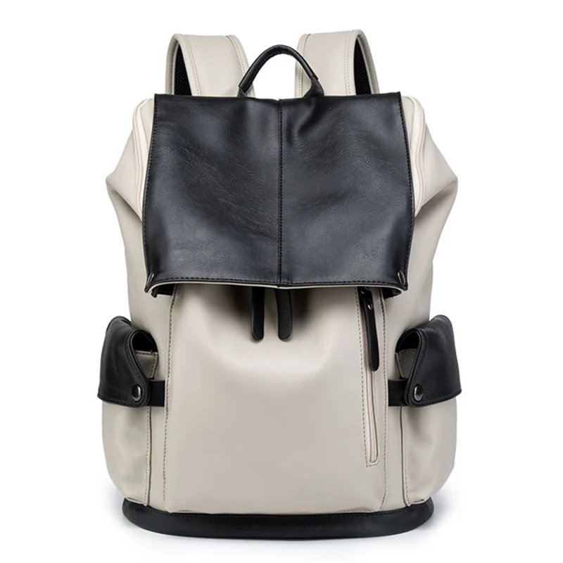 Модные сумки мужской кожаный рюкзак дорожный студенческий подростковый Mochila Escolar