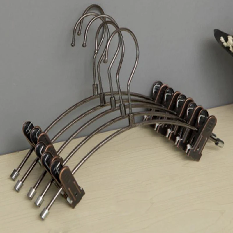 

10pcs/lot 24cm/29cm children's antique trousers rack wrought iron trousers clip
