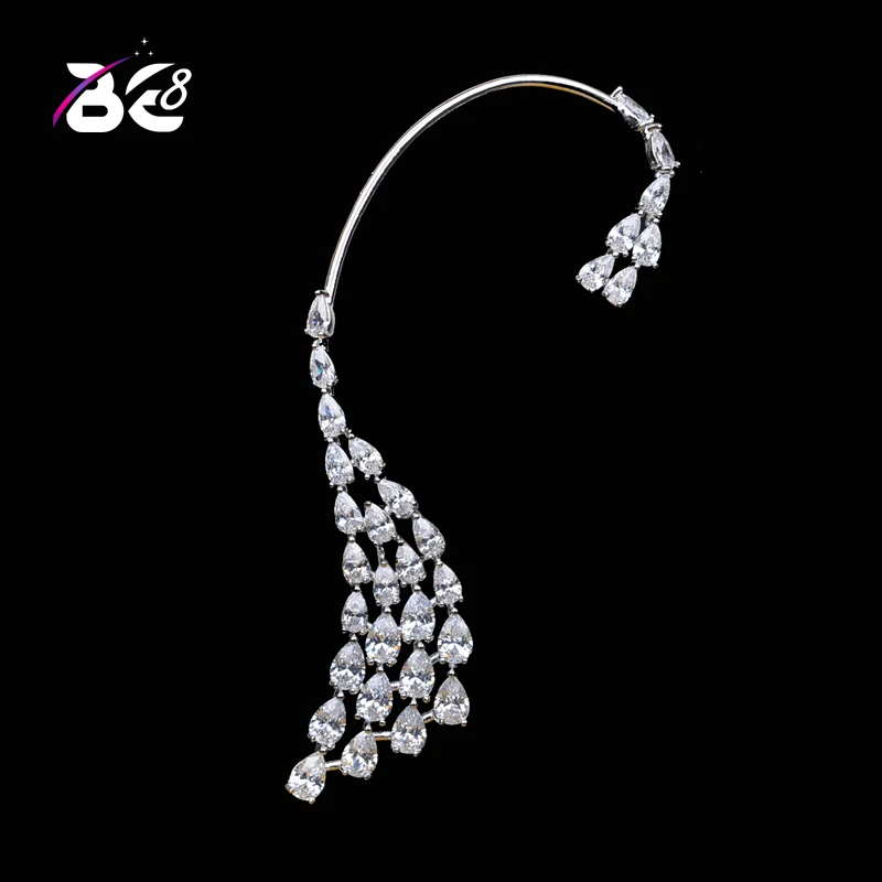 Красивые серьги с фианитом сверкающие для девочек украшения свадьбы аксессуары