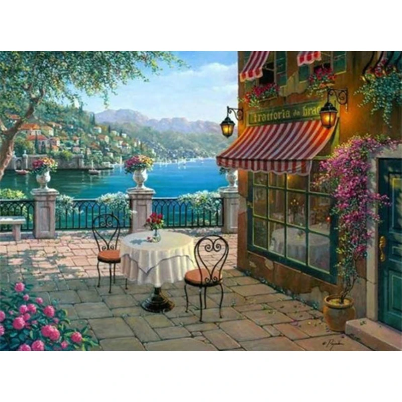 

Rhinestone Diy crafts painting diamond cross stitch crystal square diamond Mosaic full diamond embroidery Leisure beach A5787R