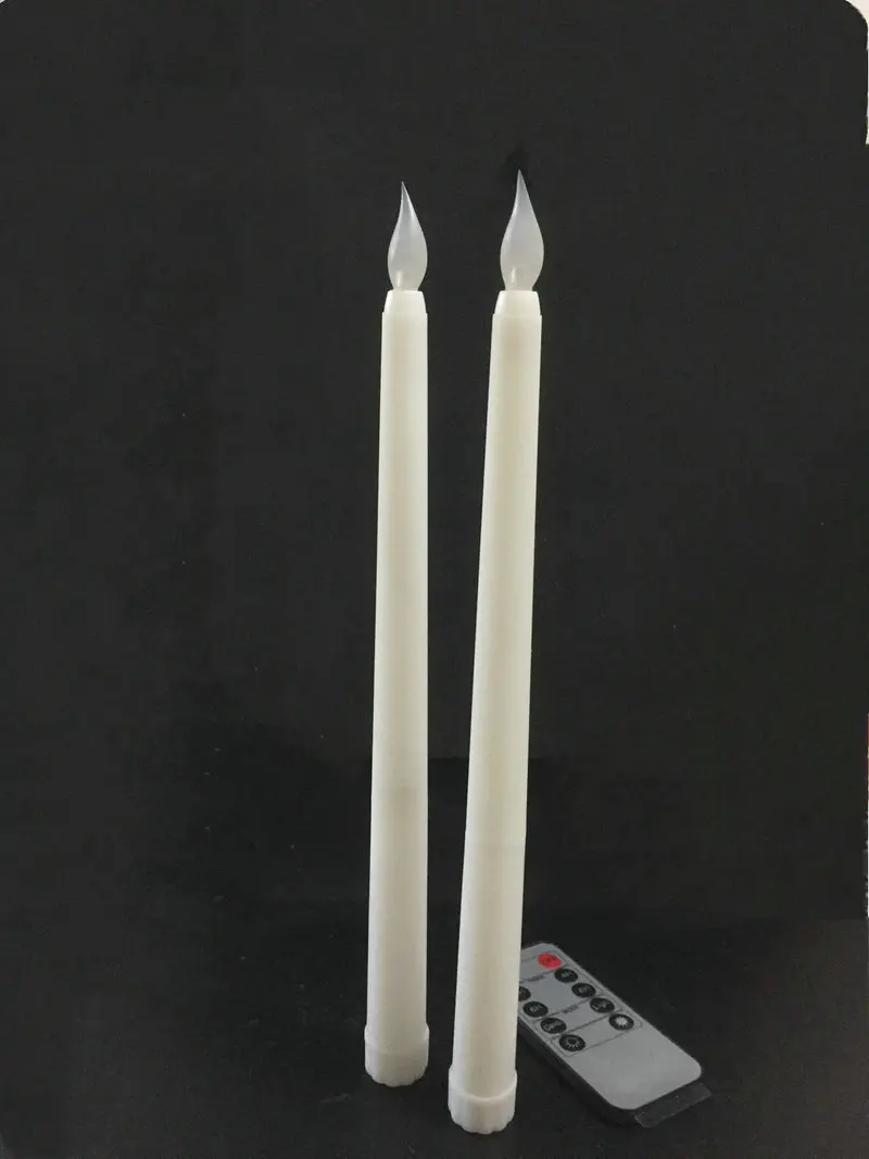 36pcs Remote controlled battery operated flameless Led taper candle lamp candlestick Xmas wedding table Church Bar decor 28cm(H) |
