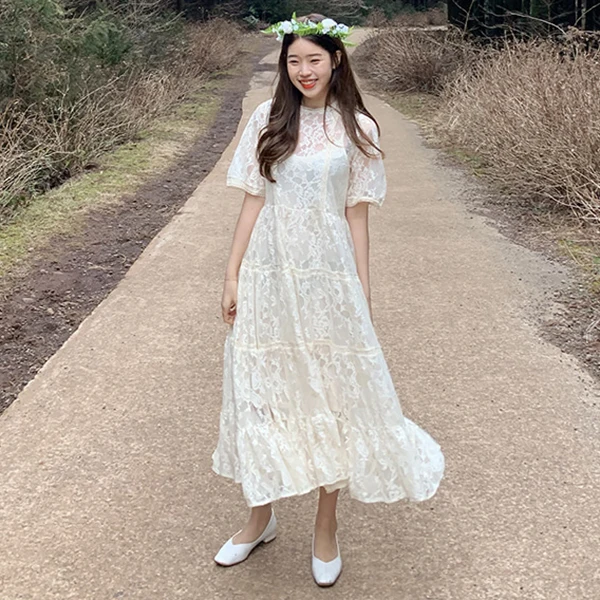 WHITNEY WANG 2019 летнее модное уличная винтажное стильное кружевное платье женское
