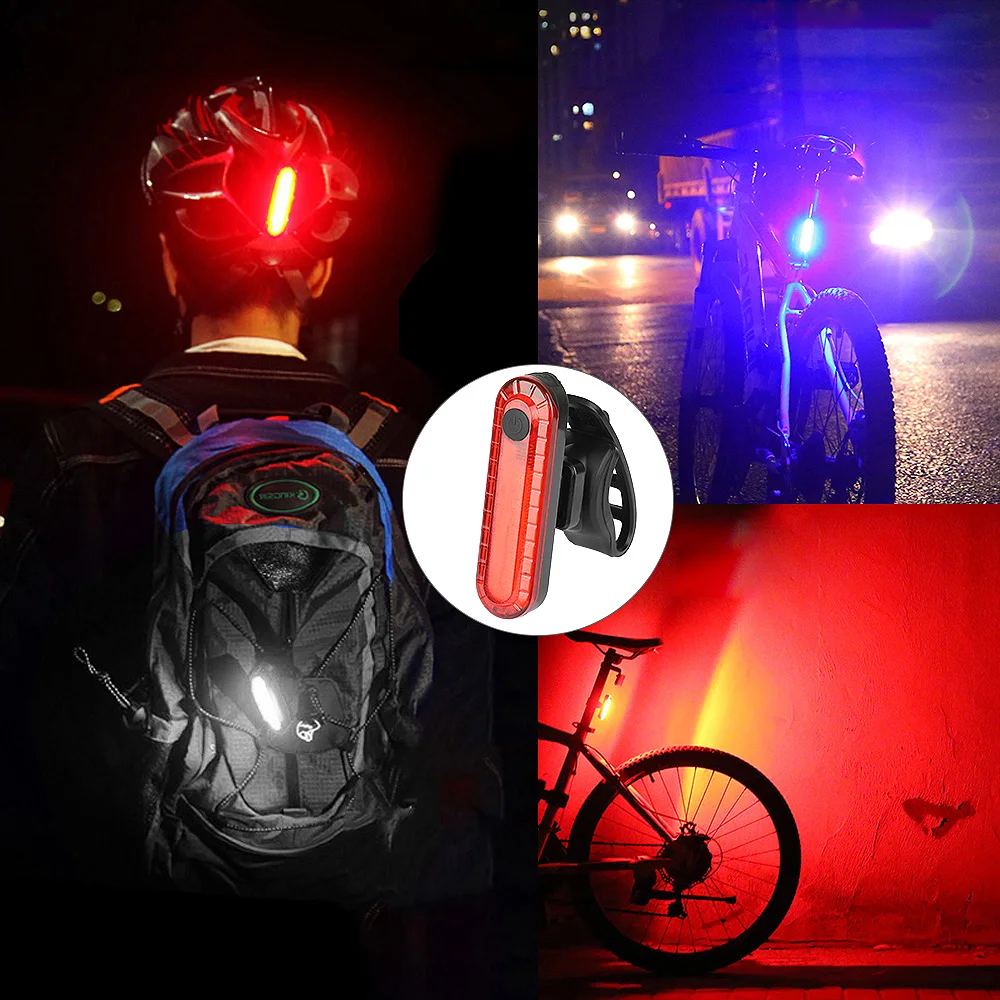 Swelgo USB Перезаряжаемый велосипедный фонарь задний 4 режима фонарик MTB дорожный