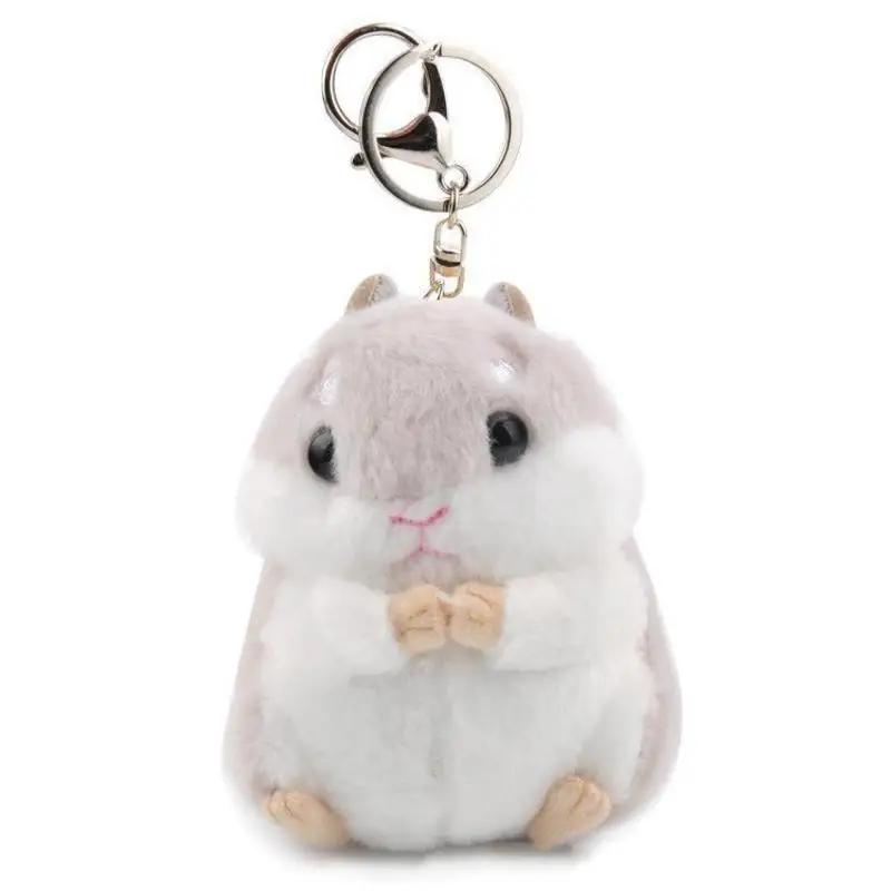Gray Kawaii милый хомяк плюшевый брелок игрушечное животное маленькая кукольная цепочка подвеска чучела мышь детская игрушка - Цвет: Gray