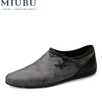 miubu 2020 brand men loafers cow suede men driving shoes genuine leather soft men boat shoes breathable slip on men moccasins