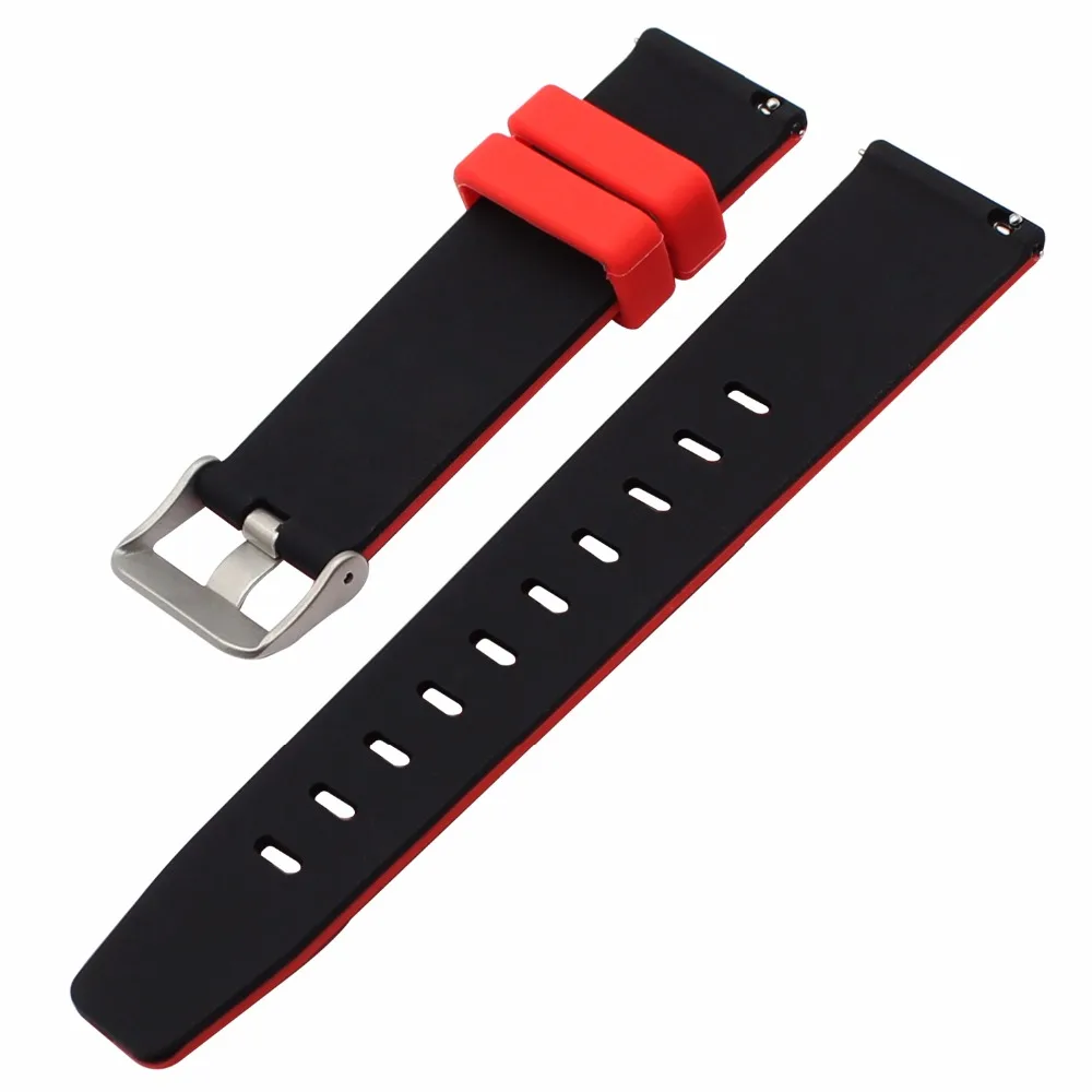 Силиконовый ремешок для часов с перьями 21 мм 22 | Наручные часы