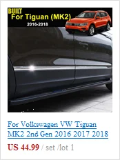 Хромированный передний сетчатый бампер для VW Tiguan Mk2 отделка вставка капота отделка Литье Стайлинг Защита