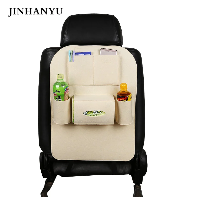 

High Quality Car Storage Bag Solid Color Car Seat Back Bag Large Capacity Car Set Organizer Pocket Stowing Tidying Bag