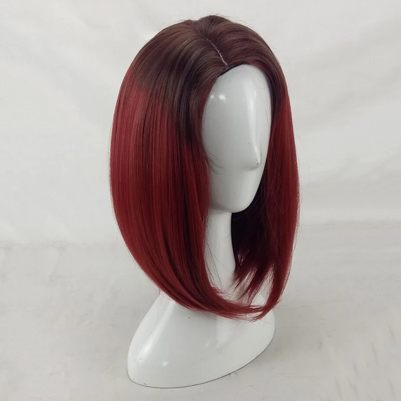 HAIRJOY женский Парик Синтетический средняя часть 2 тона Омбре темные корни БОБО волосы парики 9 цветов доступны