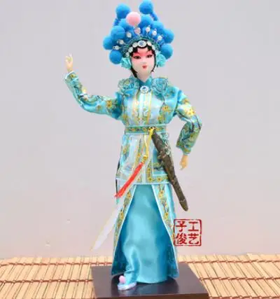 Gifts with Chinese characteristics Peking Opera figures Mu Guiying ornaments silk style handicrafts | Дом и сад