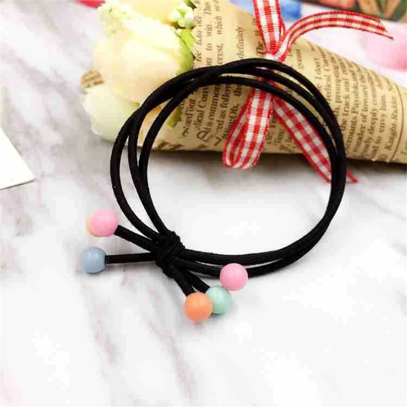 10PCS Hot Sale Women Fashion Gift Hair Accessories Elastic Bands Pearl Rubber Band Simple Ropes |