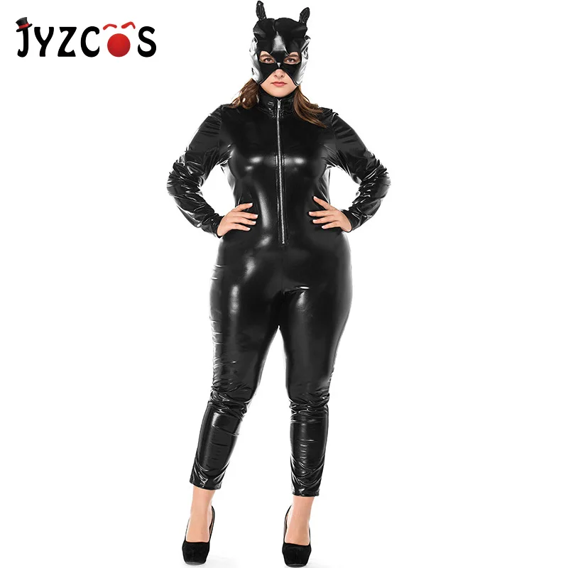 Костюм женщины-кошки JYZCOS для полных мужчин костюмы Хэллоуина вечеринки косплея