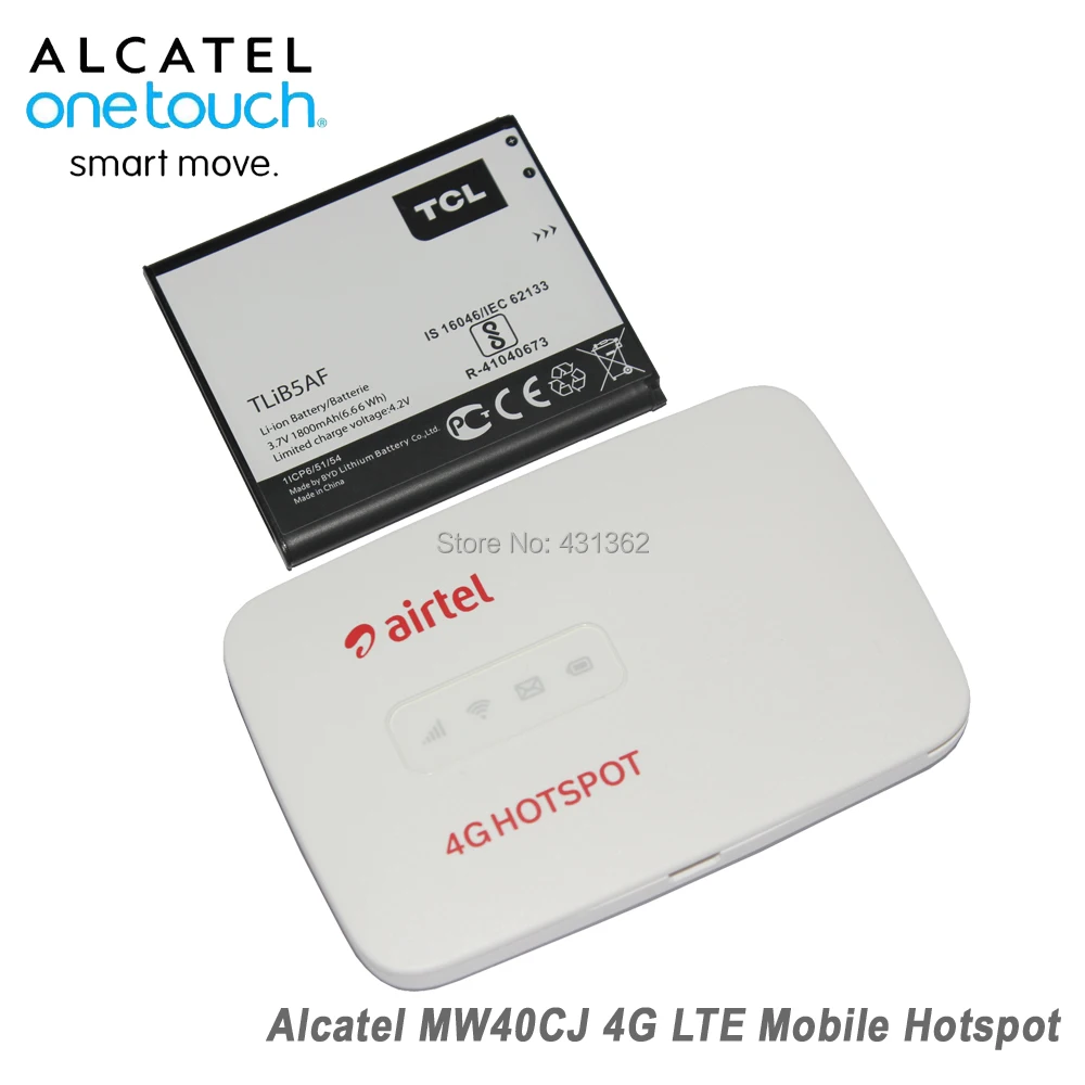 Разблокированный Alcatel Link Zone MW40CJ 4G LTE 150 Мбит/с Мобильный Wi Fi беспроводной