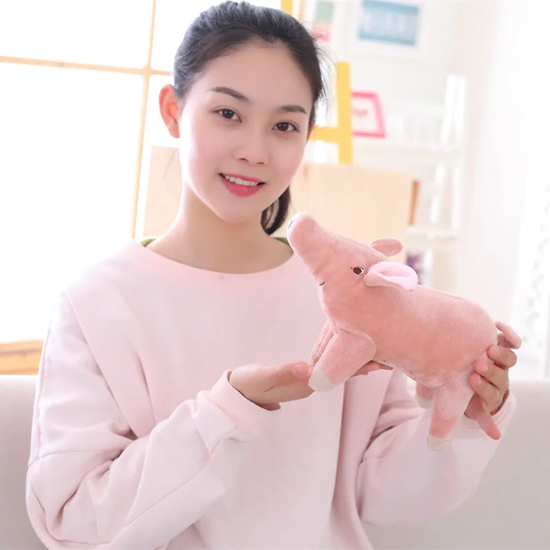 

25CM Simulation Cute Pink Cotton Pig Plush Toy High Quality Soft Down Cotton New Cartoon Birthday Gifts For Kids