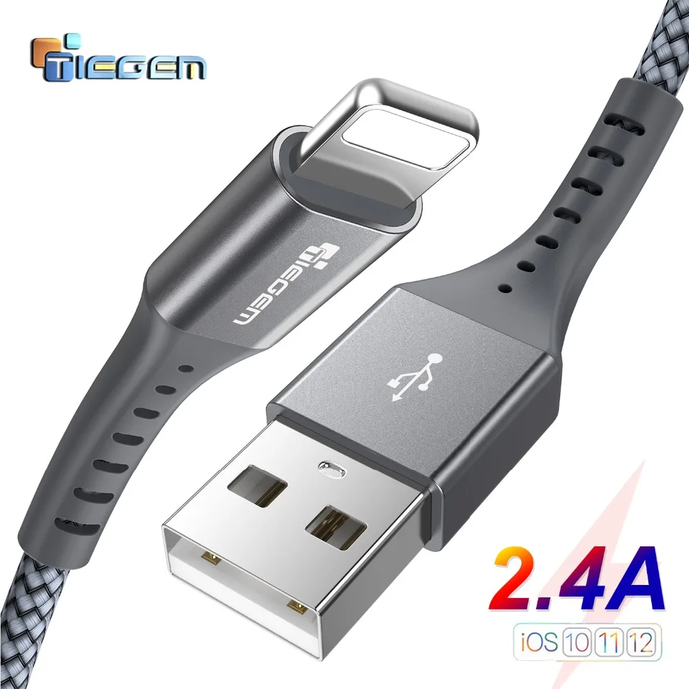 USB кабель TIEGEM для iPhone X XS MAX XR 8 7 6 5 6s S plus быстрой зарядки мобильный телефон зарядный