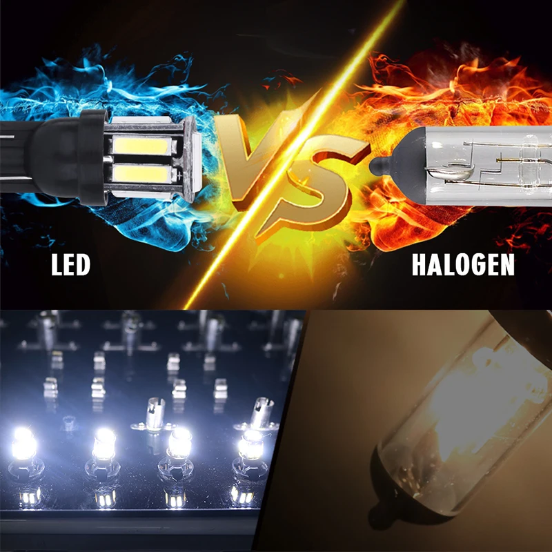 4 шт. W5W светодиодный автомобиль T10 194 168 10-7020 SMD для Авто Клин задние габаритные огни