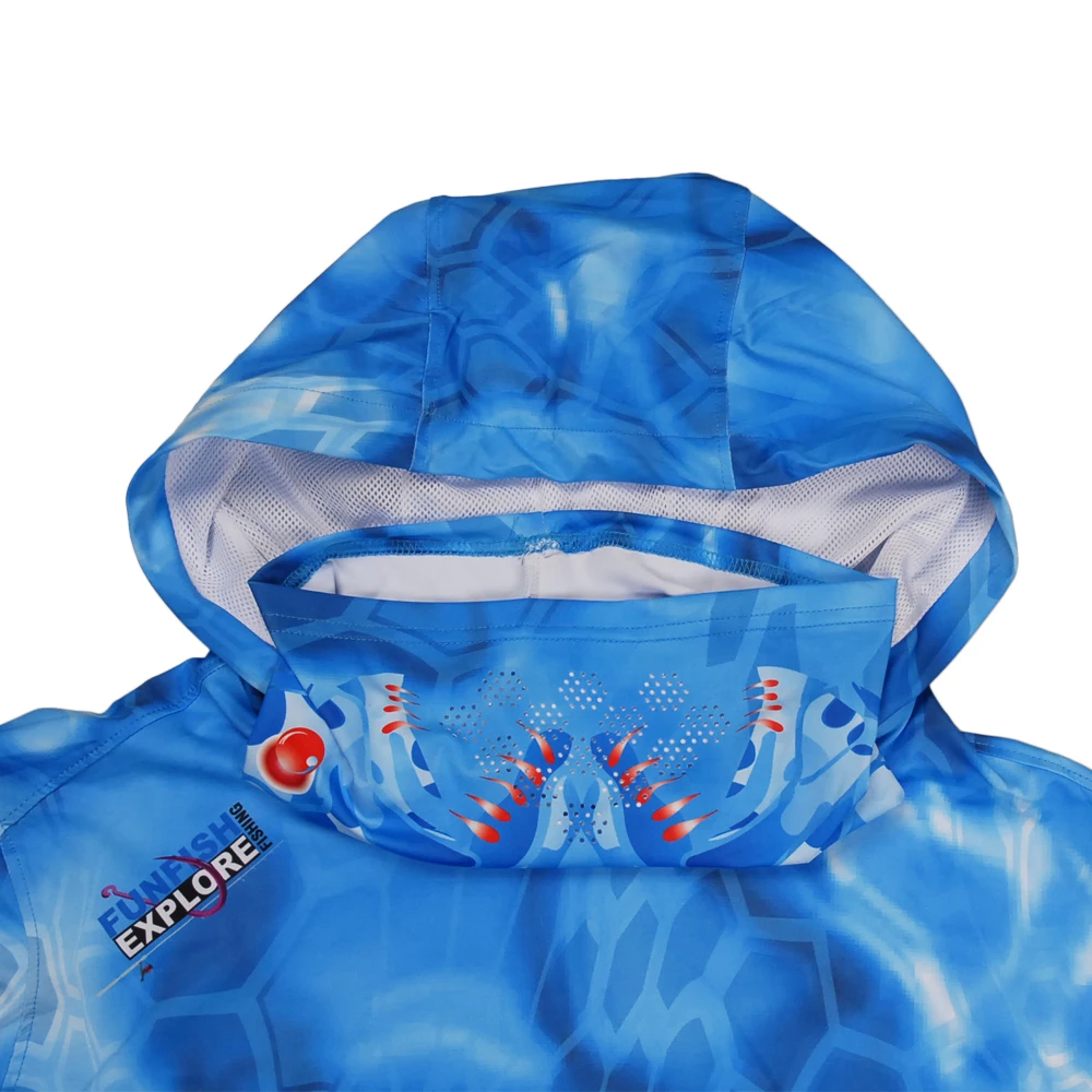 Одежда для рыбалки FUNFISH L XL XXL 3XL быстросохнущая футболка длинный рукав с шапкой и