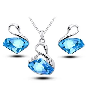 2016 женские свадебные украшения Коллекция классических лебедей стразы серьги и