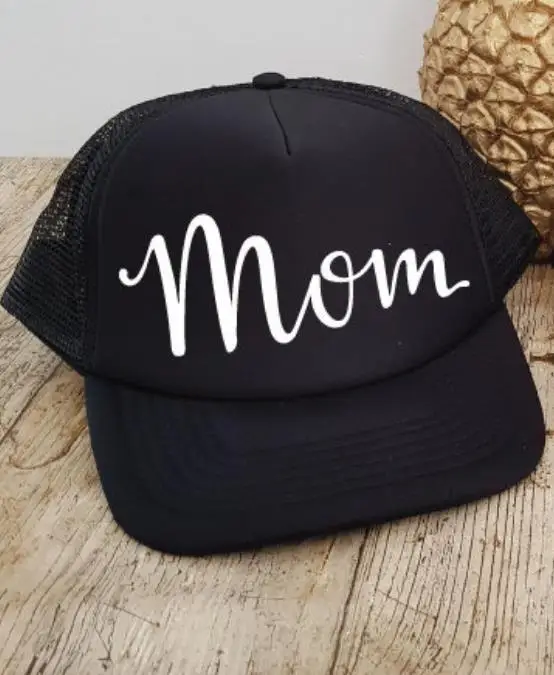 mom Бейсболка с буквенным принтом для мамы и папы, Кепка-Дальнобойщик для женщин и мужчин, унисекс, с сеткой, регулируемый размер, Прямая поставка M-169 - Цвет: mom