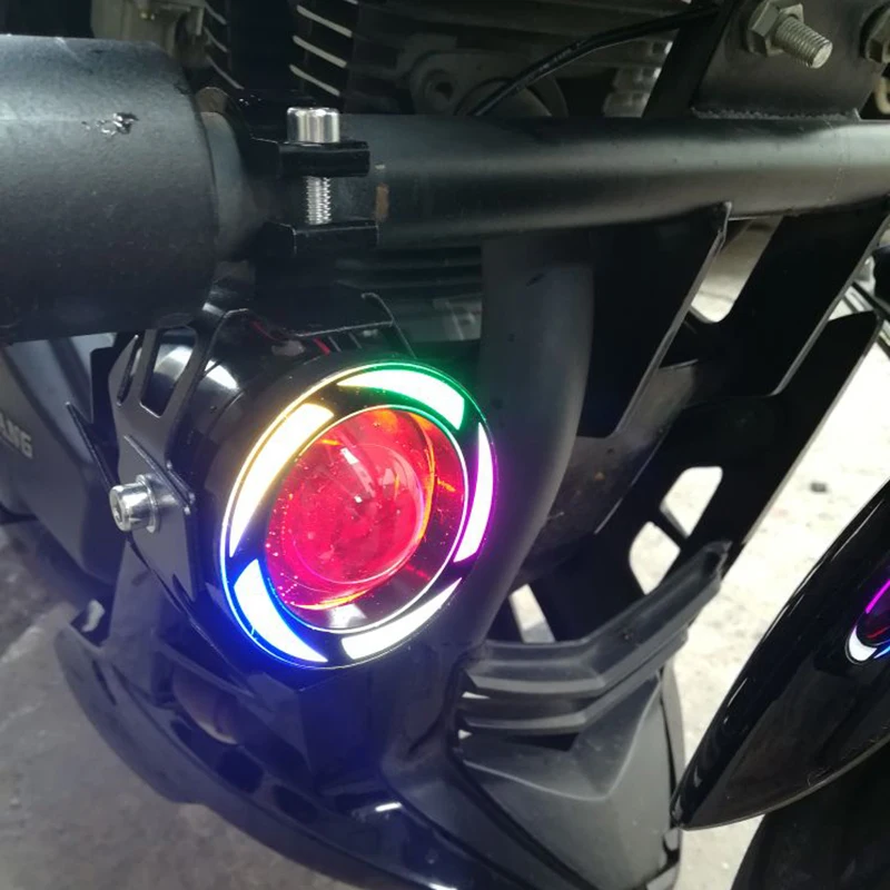 12V 125W мотоциклетные фары LED Moto U7 цветные вспомогательные рабочие 6500k