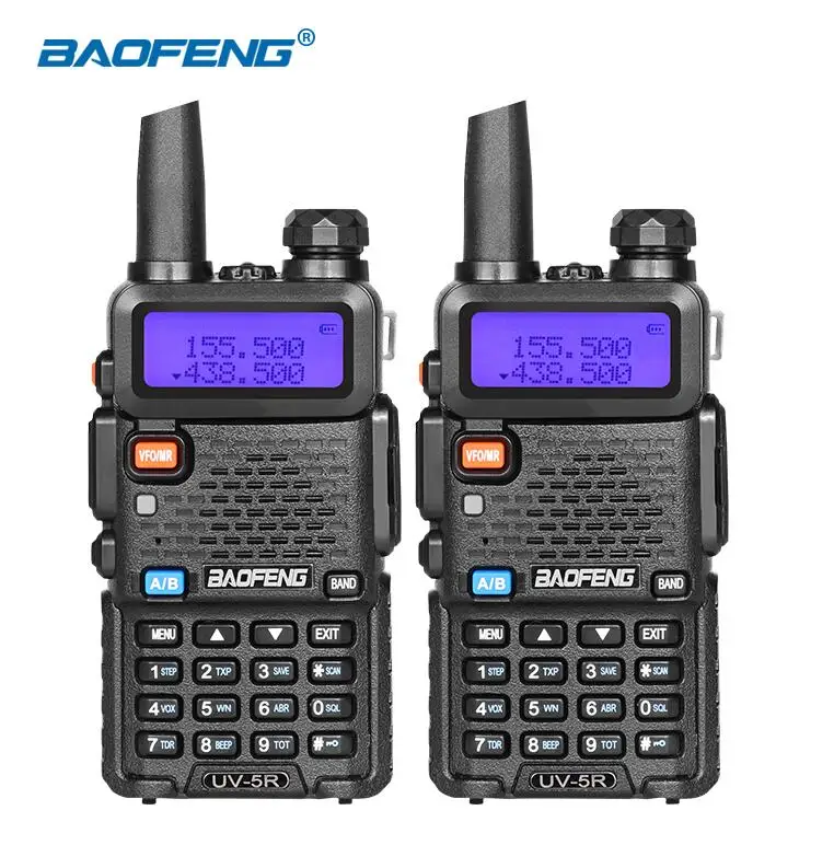 BaoFeng UV-5R портативная рация Двухдиапазонная двухсторонняя радио Pofung 1800 мАч портативная радиоприемопередатчик UV5R ручной Toky Woky uv 5r - Цвет: Черный