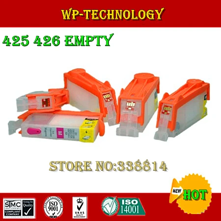 

Сменный картридж подходит для PGI425 CLI426, подходит для Canon iP4840 MG5140 MG5240 IX6540 MX884, с чипами дуги, 5 цветов, пустой