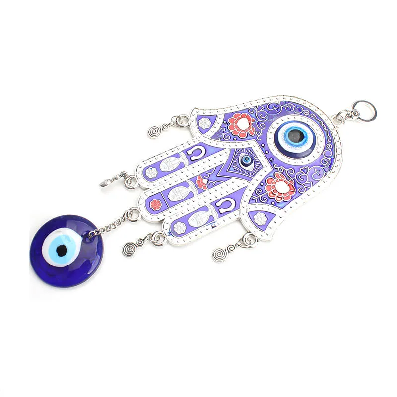 1 шт. высокое качество Турция сглаза брелок синий Хамса в виде руки кольцо
