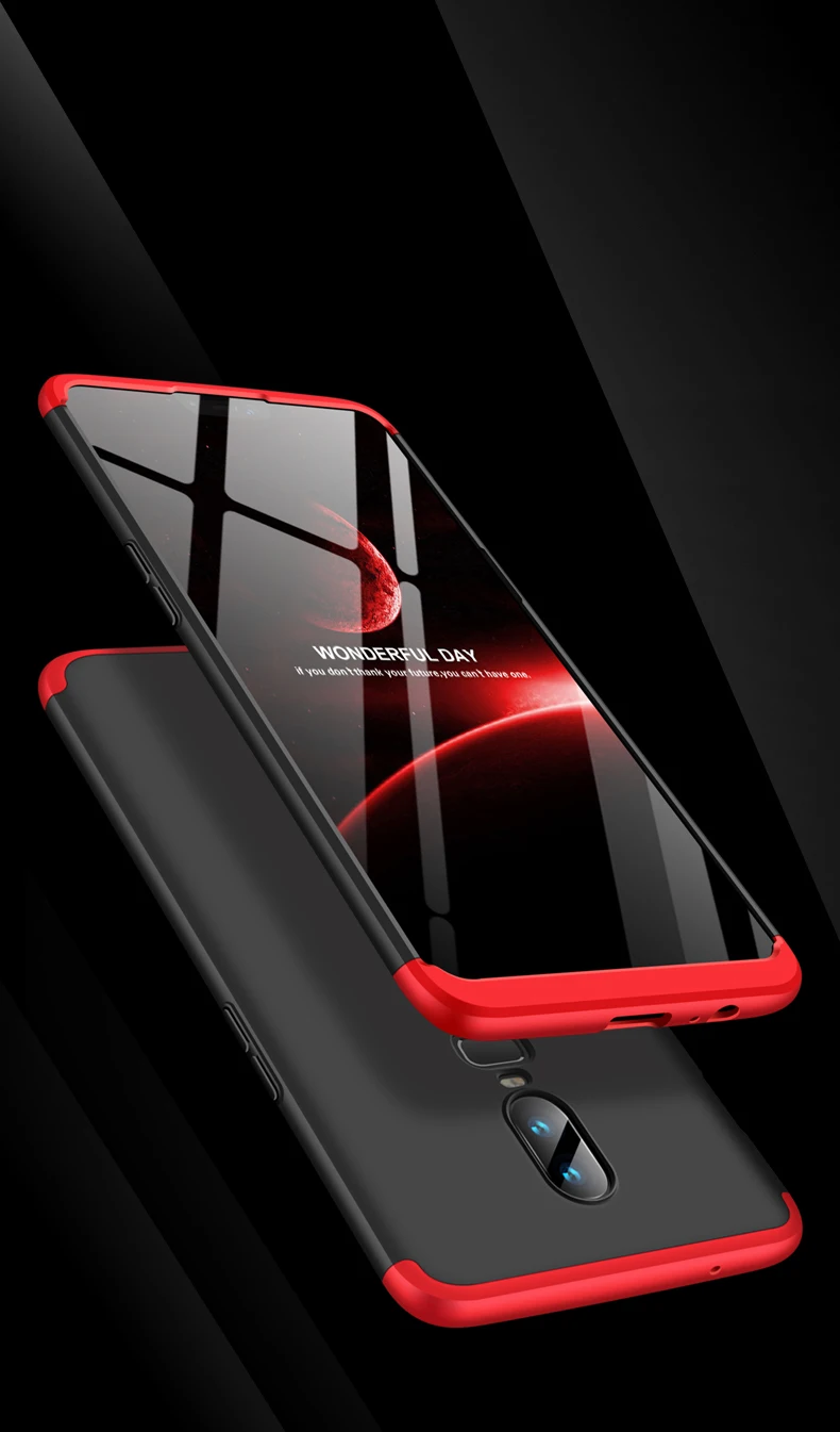 Чехол 360 градусов для Oneplus 6 / One Plus чехол 3 в 1 Жесткий ПК оригинальный защитный Oneplus6