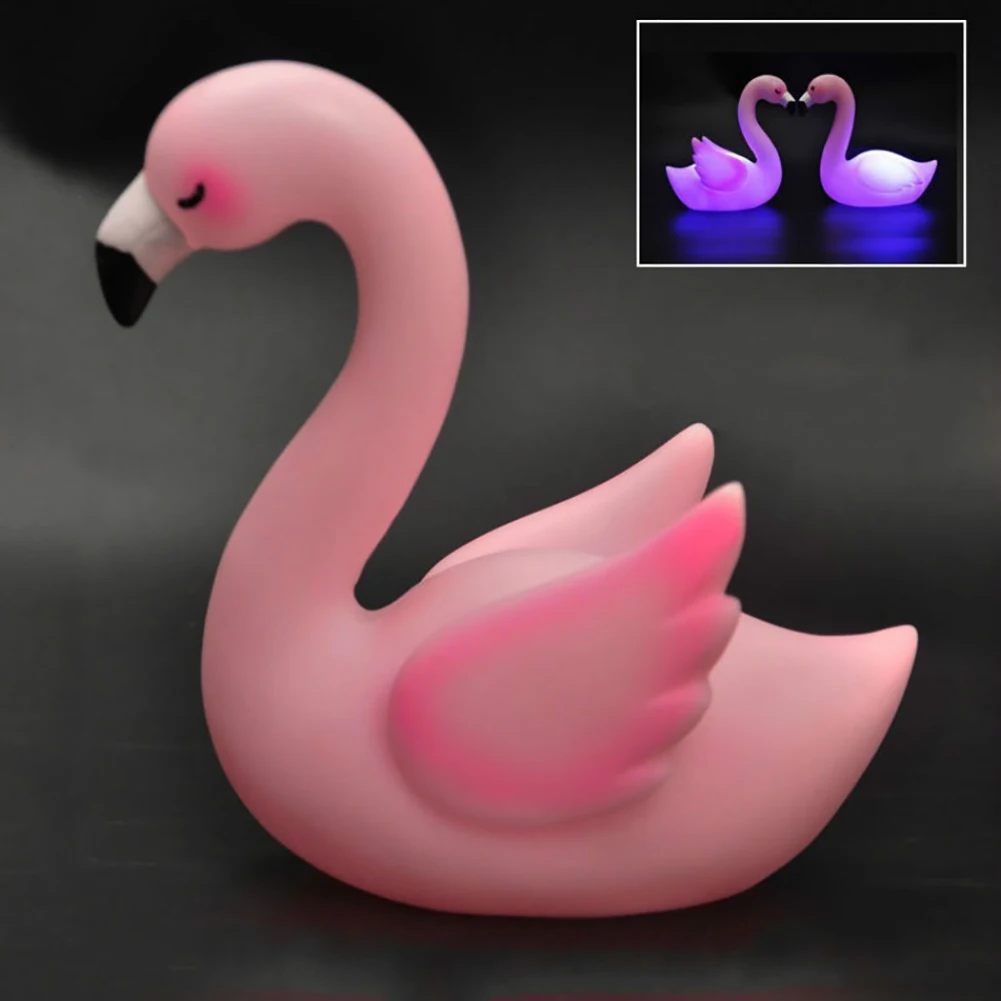 Romantic LED Pink Flamingo Style Novelty 3D Desk Lamp Creative Kids Night Light Bedroom Decorative Lamp Cake Ornament Gift