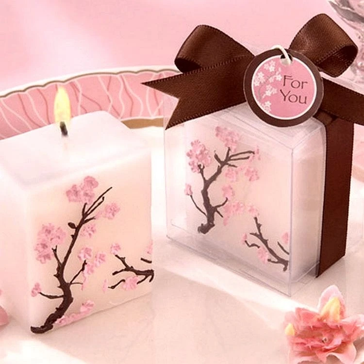 wedding Baby shower favors birthday gift--Cherry Blossom candle party decorations 100pcs/lot