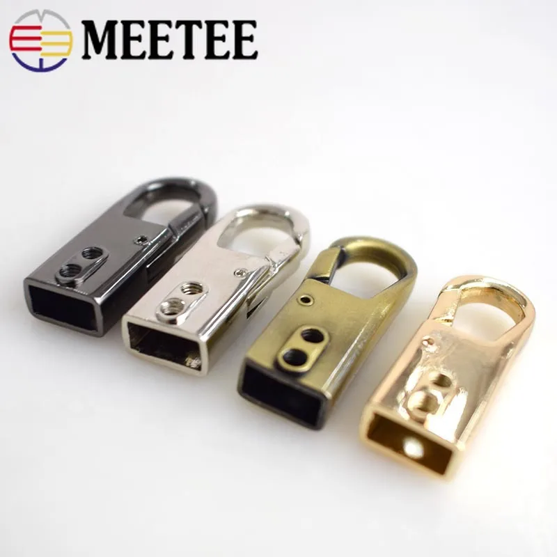 MEETEE 10/20 штук сумка сторона пряжки с зажимом металлические ручки для Сумки сумка Аксессуары для ванной комнаты молния Застежка собака аппаратные средства "сделай сам" украшения ZK561