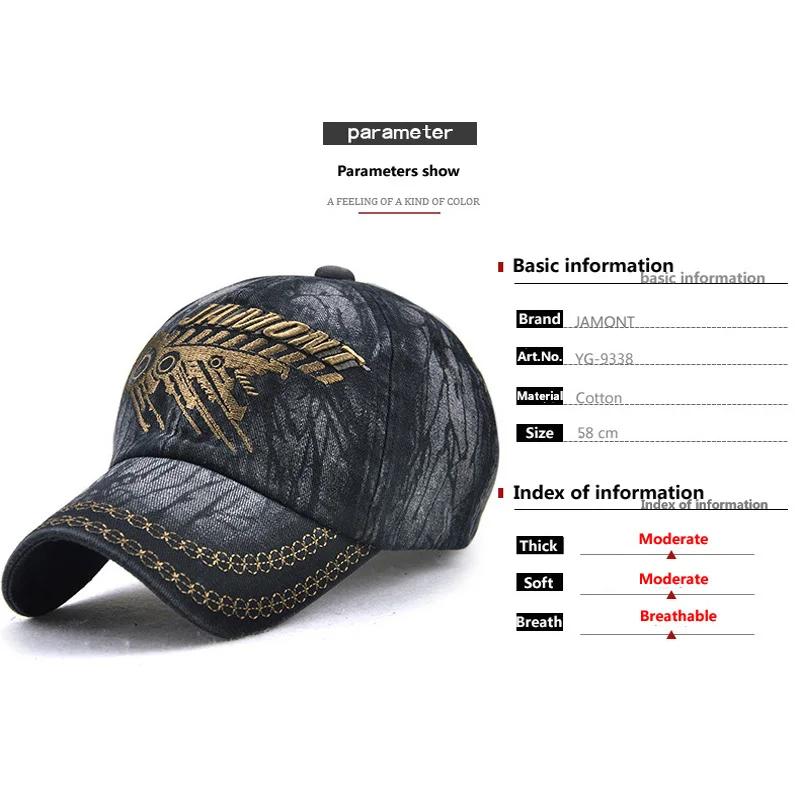 Для взрослых 100% хлопок для мужчин бейсбол кепки s западный стиль открытый шляпы