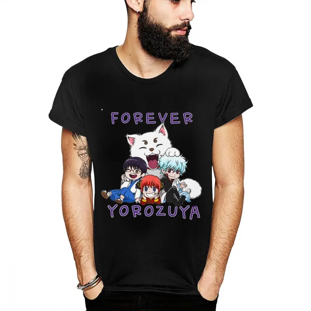 

Мужские футболки из 100% хлопка Gintama Forever Yorozuya, винтажные S-6XL унисекс с коротким рукавом, большие размеры