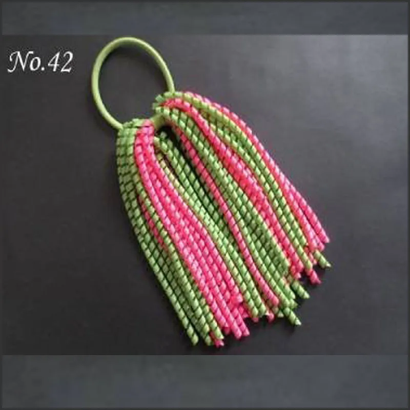 30 pcs korker Ponytail various color streamers hair bows with elastic corker Curly ribbon clip | Аксессуары для одежды