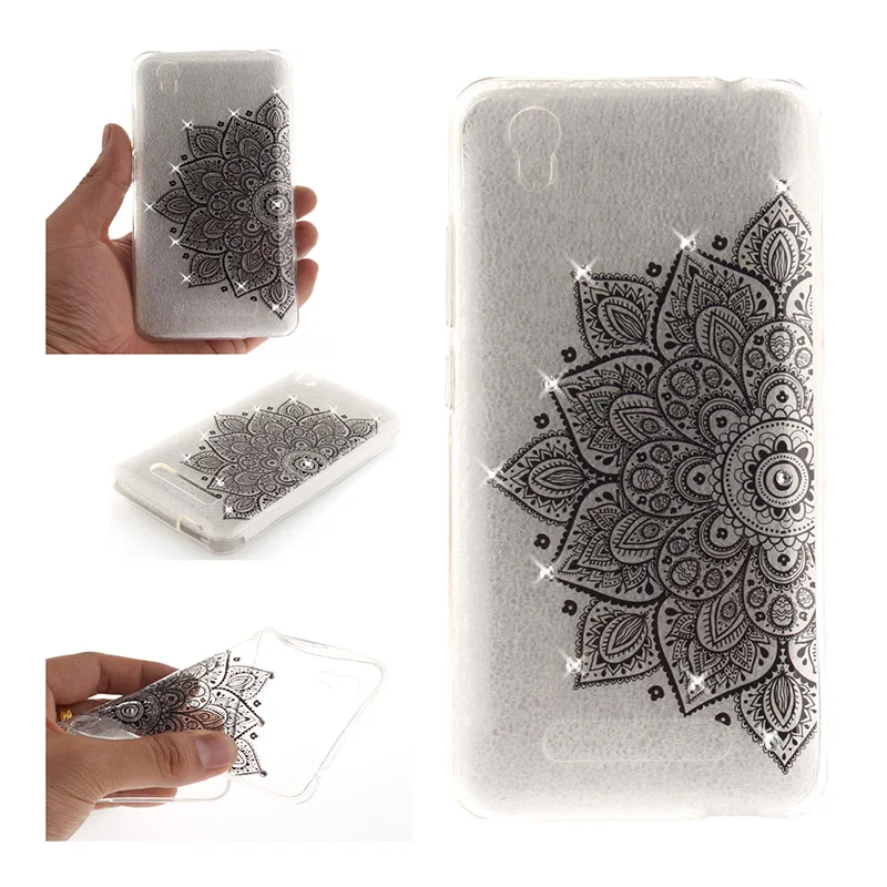 Soft TPU Phone Case For ZTE Blade X3 T620 KeFo Bling Rhinestone Silicone A452 Q519T D2 5.0 inch Cover |