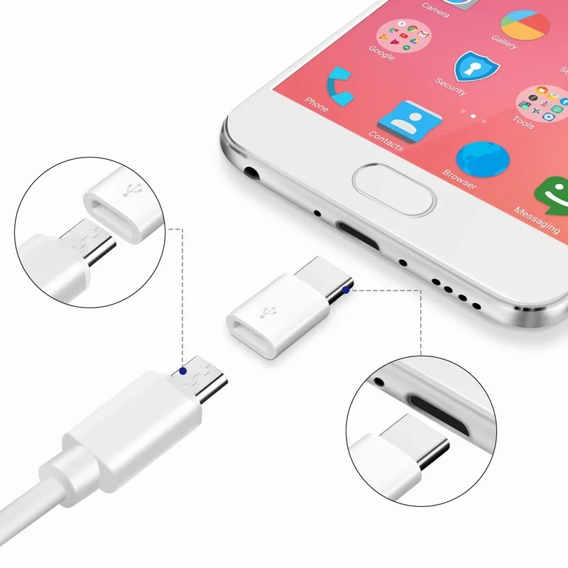 Portefeuille 3 шт. usb type C адаптер USB-C к Micro USB конвертер для Nexus 5X Xiaomi samsung Galaxy S8 Plus Oneplus 5 |