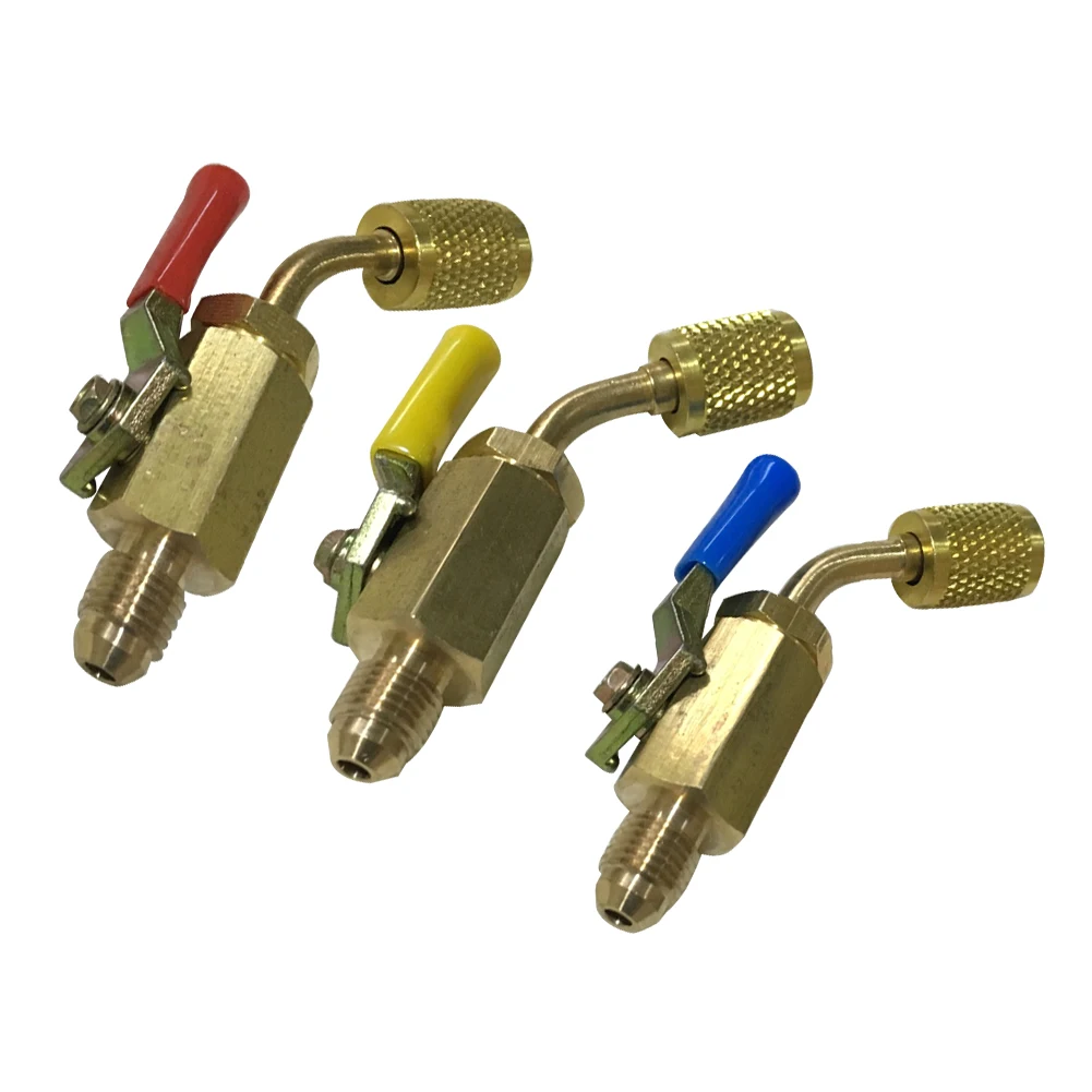 3 шт. шаровой переключатель латунный автомобильный Кондиционер зарядные шланги