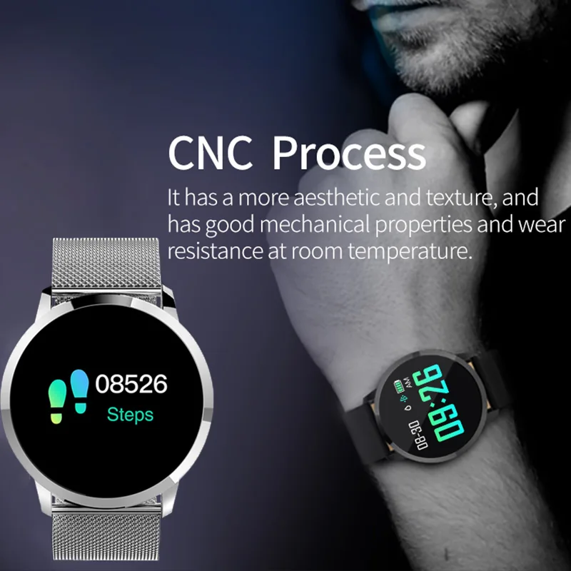 Teamyo Q8 OLED Bluetooth Fitness Bracelet Smart Wristband Stainless Steel Waterproof Wearable Device Smartband Men Women Tracker |