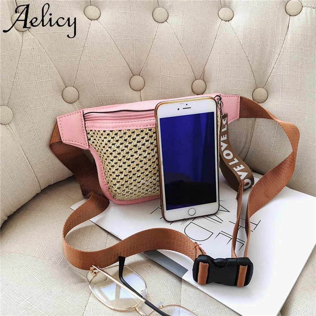 Aelicy модная женская классическая тканая Повседневная поясная сумка