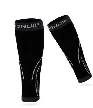Black AONIJIE E4068 1 пара леггинсов Защитные Спортивные Компрессионные рукава для теленка безопасные дышащие теплые леггинсы для бега Пешие прогулки - Цвет: Black