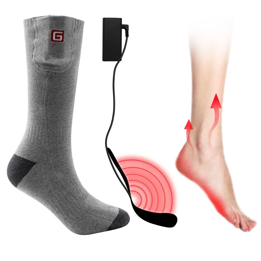 Аккумуляторные высокие чулочки с подогревом электрические теплые зимние