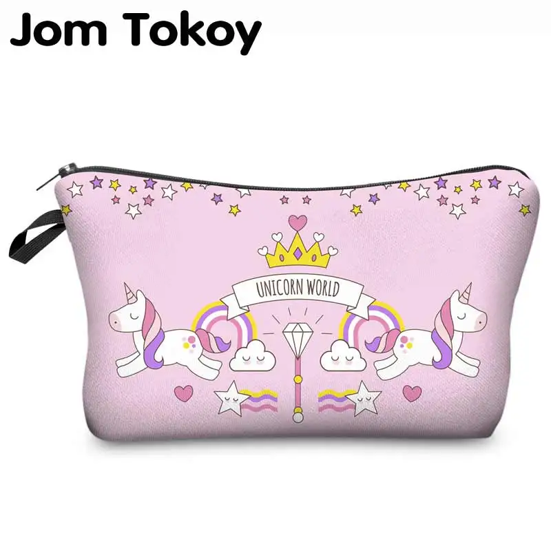 Jom Tokoy 3D косметичка с принтом единорога модная женская брендовая косметичка|brand