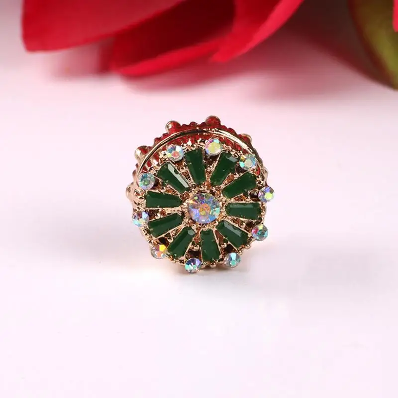 Женская мода Винтаж Цветочный магнит брошь мусульманский шарф Пряжка хиджаб