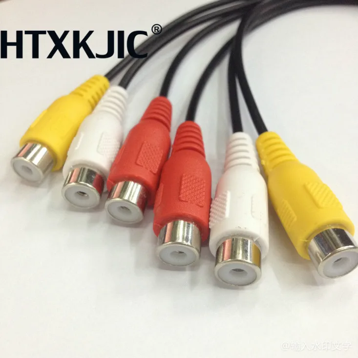 Новинка хит продаж 3 RCA штекер на 6 гнездовой разъем сплиттер Аудио ТВ DVD видео