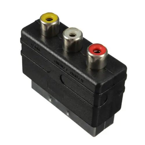Новый штекер RGB SCART на 3 RCA разъем A/V адаптер конвертер для ТВ DVD видеомагнитофон |