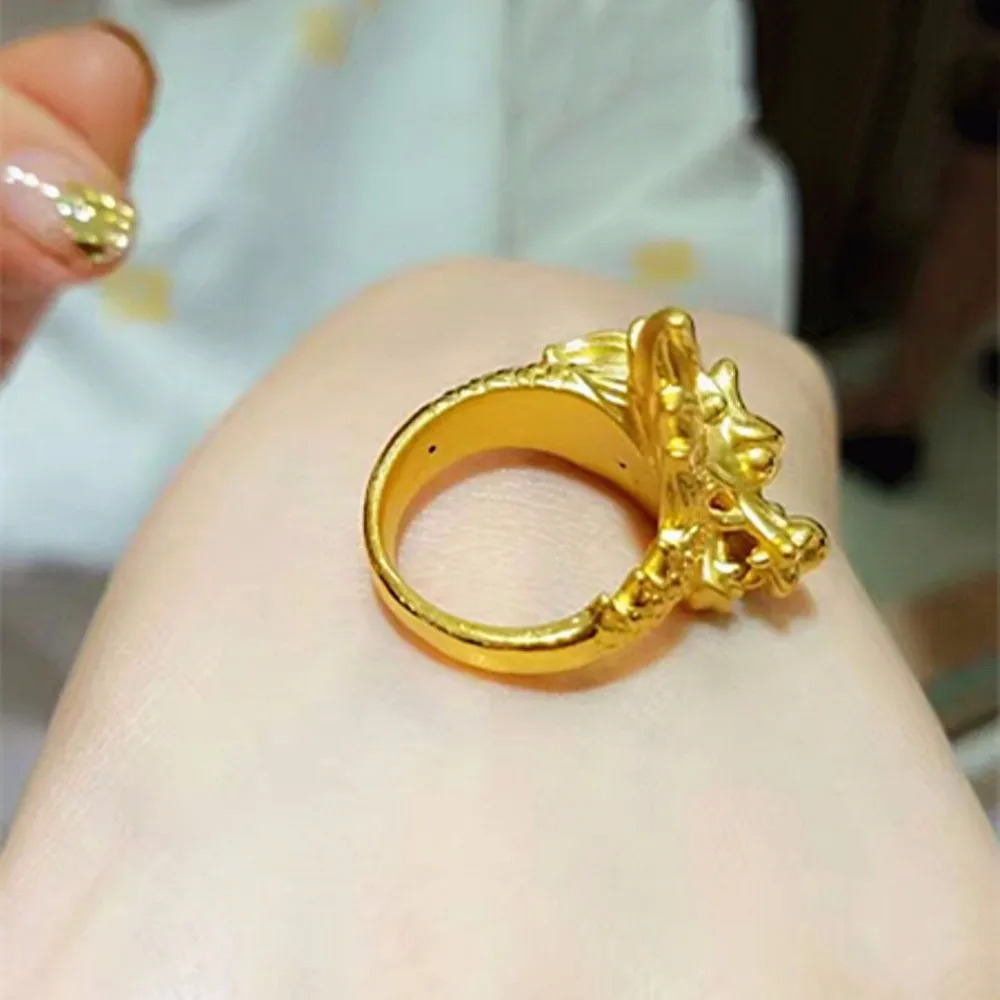 Желтое модное Золотое кольцо 24 к | Украшения и аксессуары