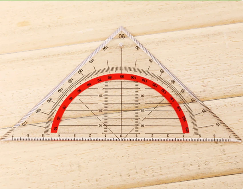 1PC Students Stationery Multi-functional Triangular Ruler Protractor Coordinate Ruler Math Learning Drawing Measuring Tools